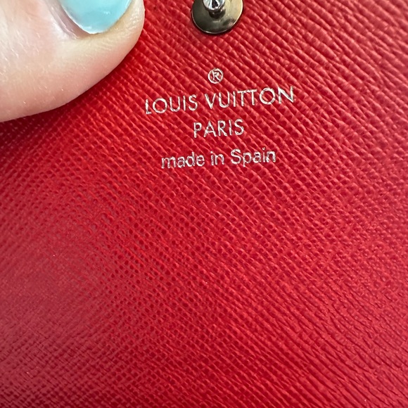 Louis Vuitton red epi leather Sarah wallet - Picture 9 of 10